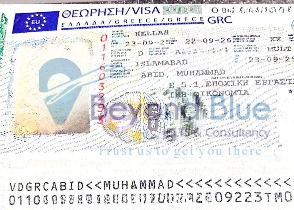 Muhammad Arib — Beyond Blue client, Greece Schengen Visa approved