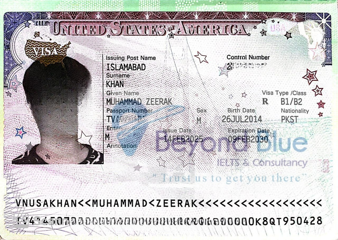 Muhammad Zeerak — Beyond Blue client, USA B1/B2 Visa approved