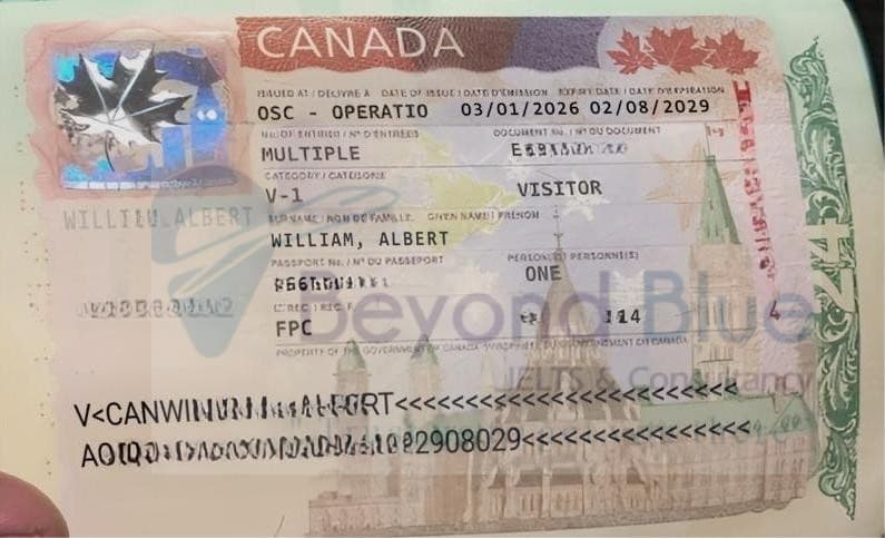 Canada Visitor Visa approved — Canada — Beyond Blue client