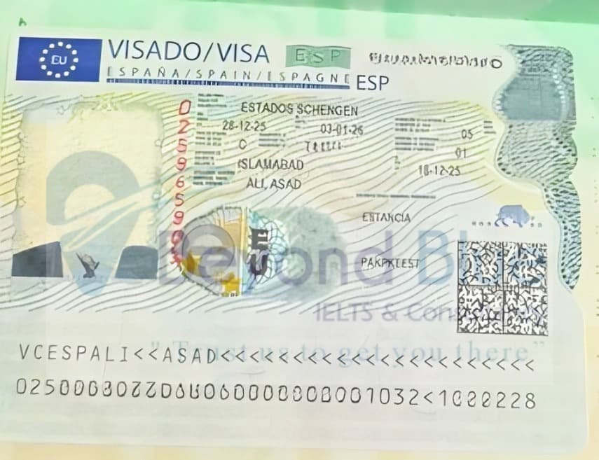 Spain Schengen Visa approved — Spain — Beyond Blue client